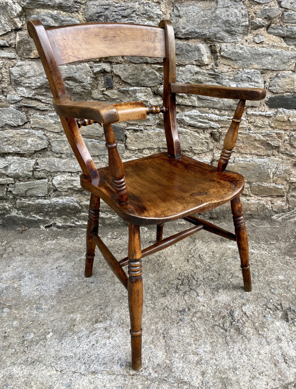 Victorian Elm Bar Back Windsor Chair View XVIII