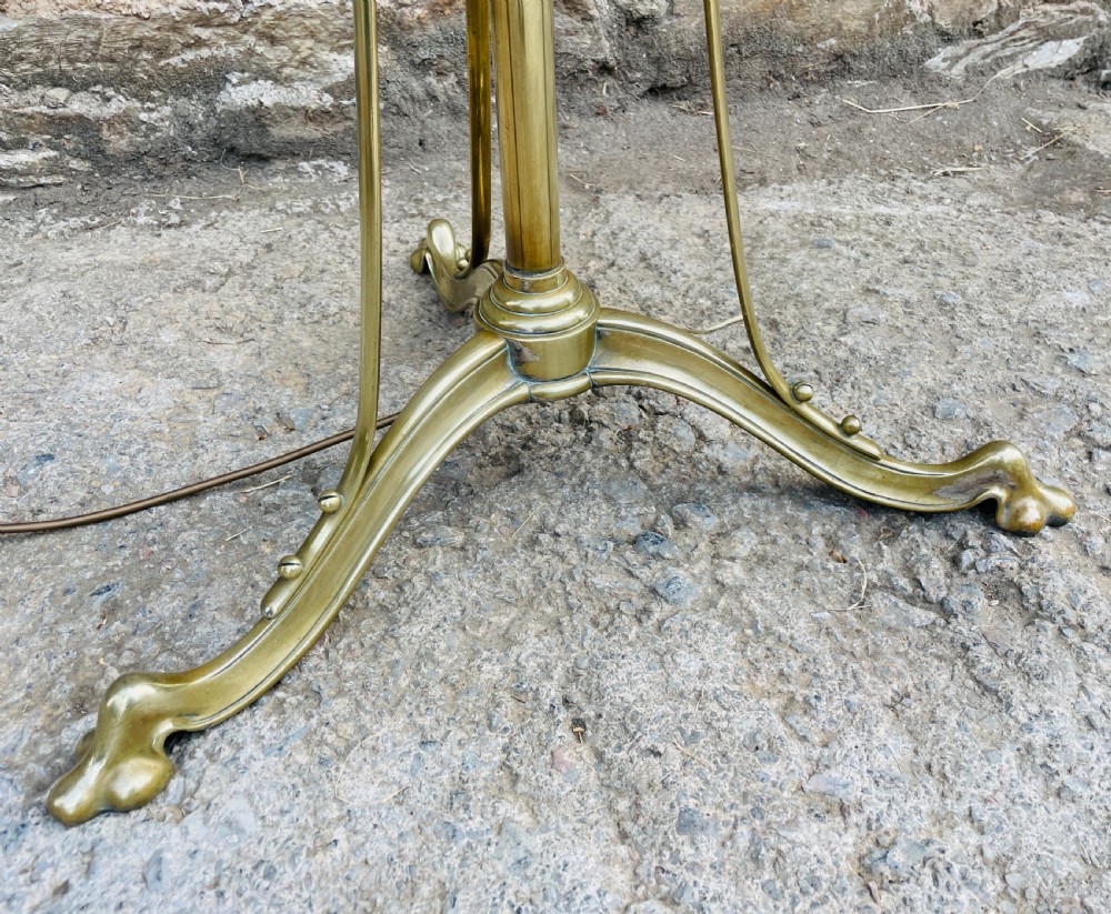 Victorian Brass Telescopic Standard Lamp View III