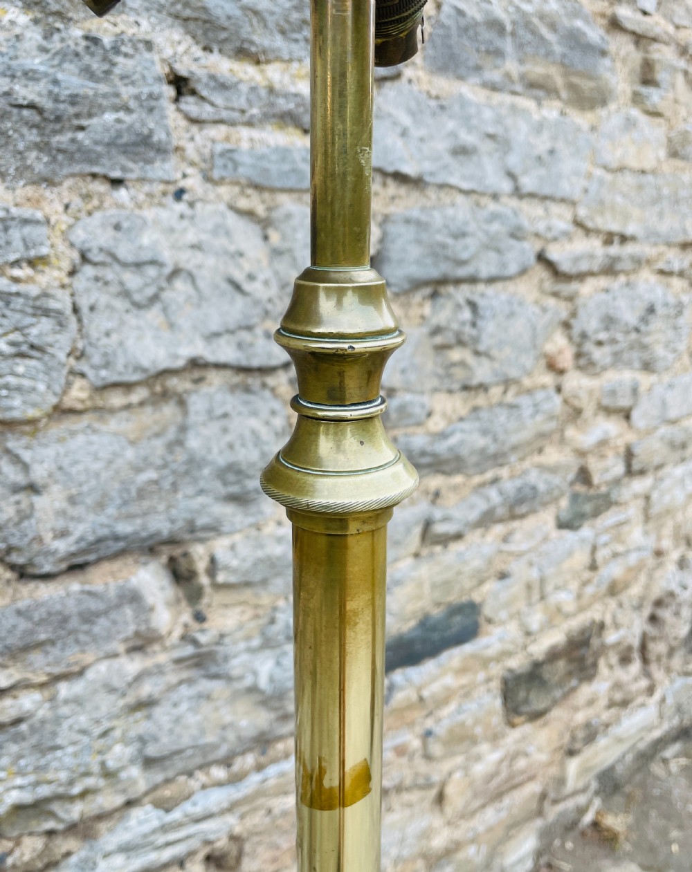 Victorian Brass Telescopic Standard Lamp View X