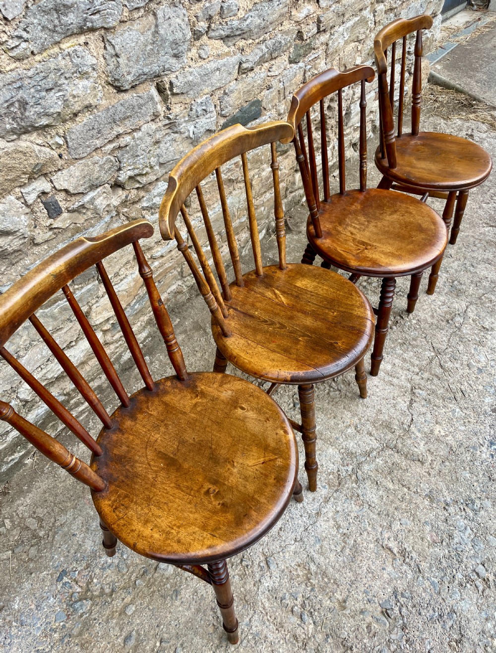 Harlequin Set of 4 Antique Penny Chairs View VIII