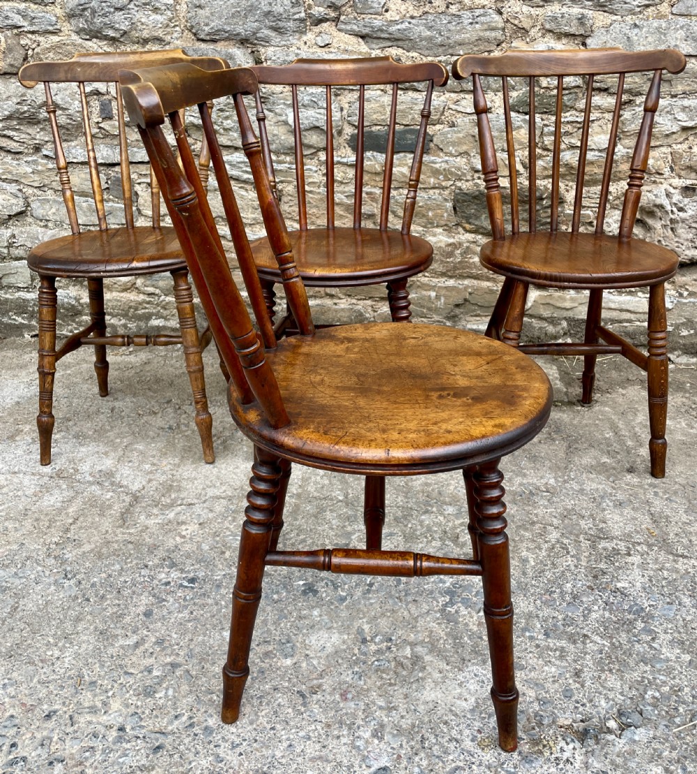 Harlequin Set of 4 Antique Penny Chairs View XI