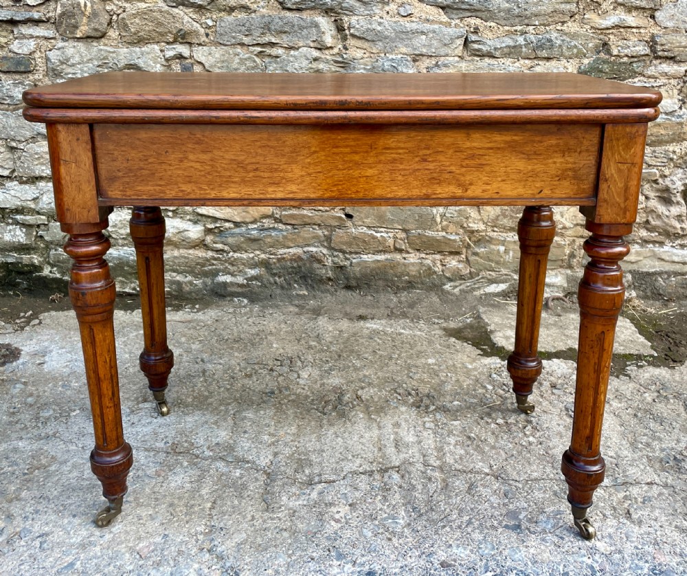 Victorian Oak Fold Over Card Table View II