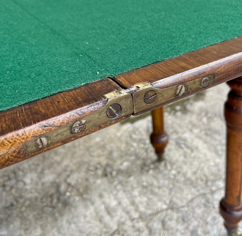 Victorian Oak Fold Over Card Table View XVIII
