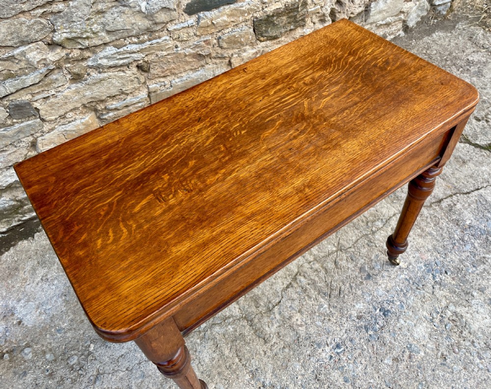 Victorian Oak Fold Over Card Table View XX
