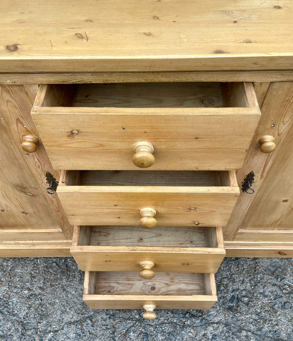 Antique Pine Sideboard with Bread Board View XI