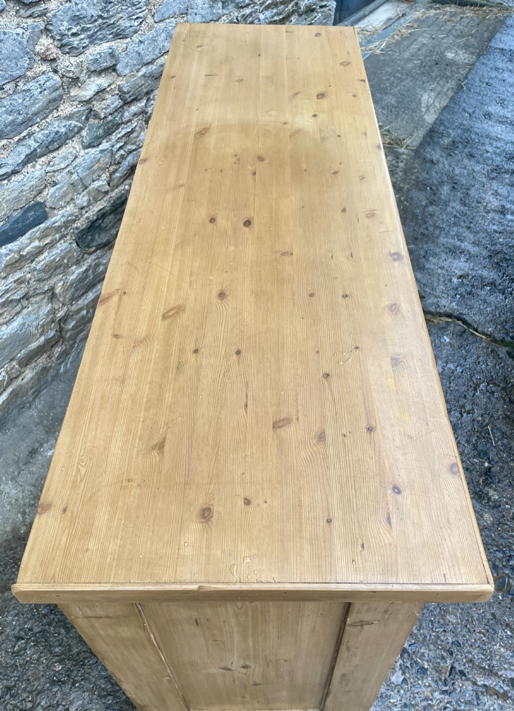 Antique Pine Sideboard with Bread Board View XVIII