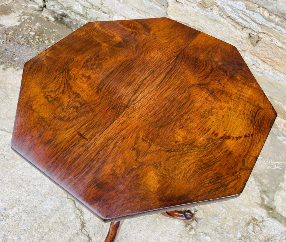 Victorian Rosewood Octagonal Lamp Table View IX