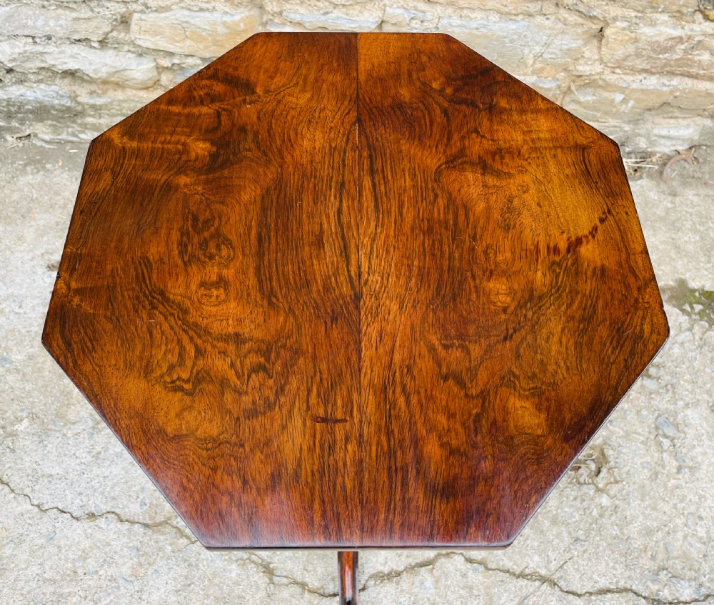 Victorian Rosewood Octagonal Lamp Table View XI