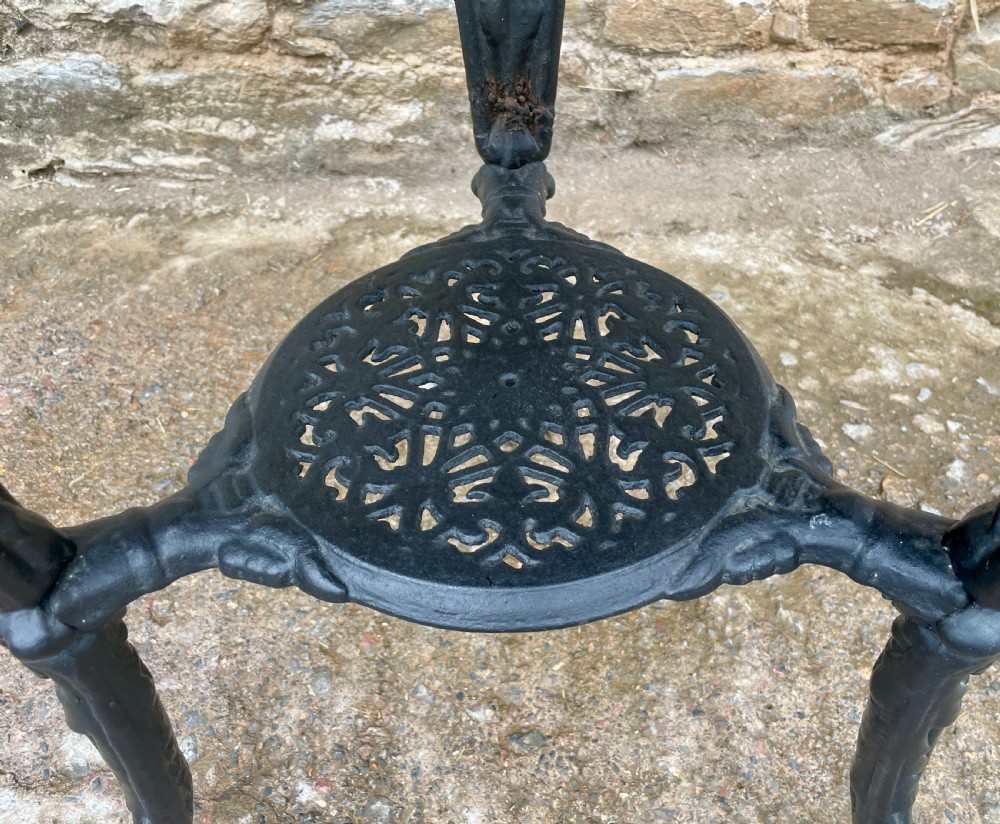 Antique Britannia Cast Iron Pub Table View V