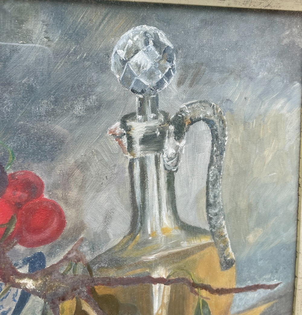 Victorian Still Life Oil on Canvas View VI