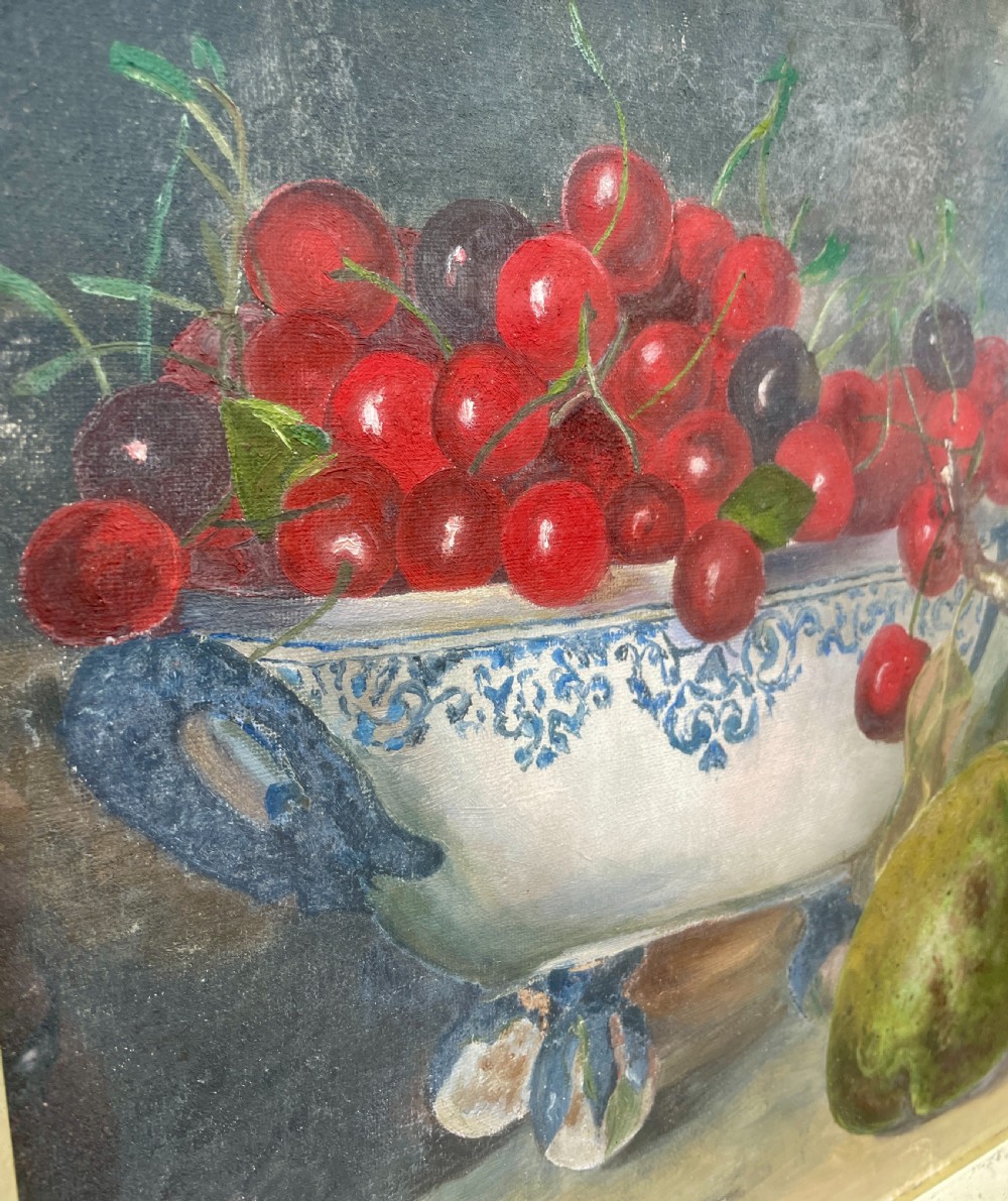 Victorian Still Life Oil on Canvas View IX