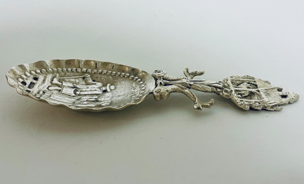 Antique Scottish Silver Caddy Spoon View V