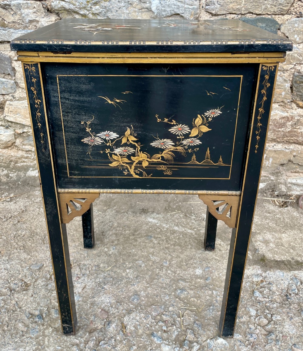 Victorian Chinoiserie Sewing Cabinet View III