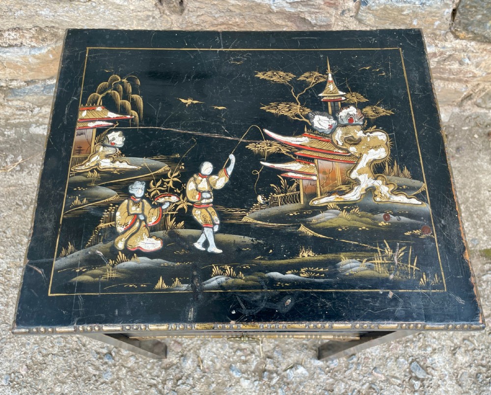 Victorian Chinoiserie Sewing Cabinet View VII