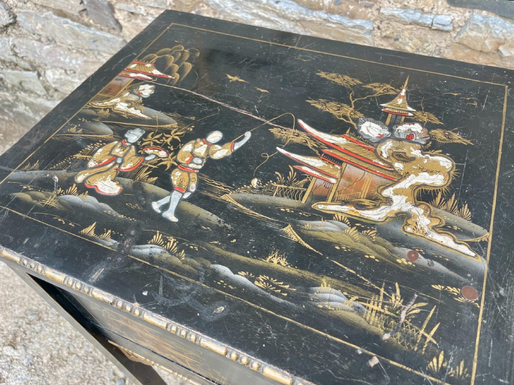 Victorian Chinoiserie Sewing Cabinet View VIII