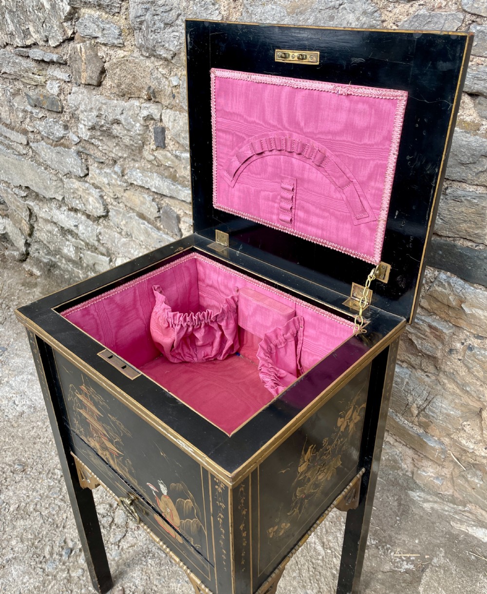 Victorian Chinoiserie Sewing Cabinet View XI