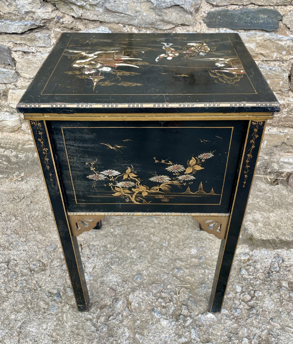 Victorian Chinoiserie Sewing Cabinet View XIV