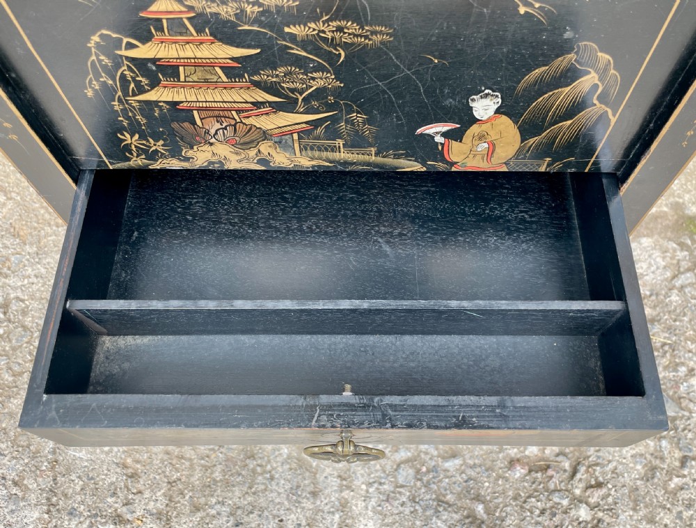 Victorian Chinoiserie Sewing Cabinet View XVI