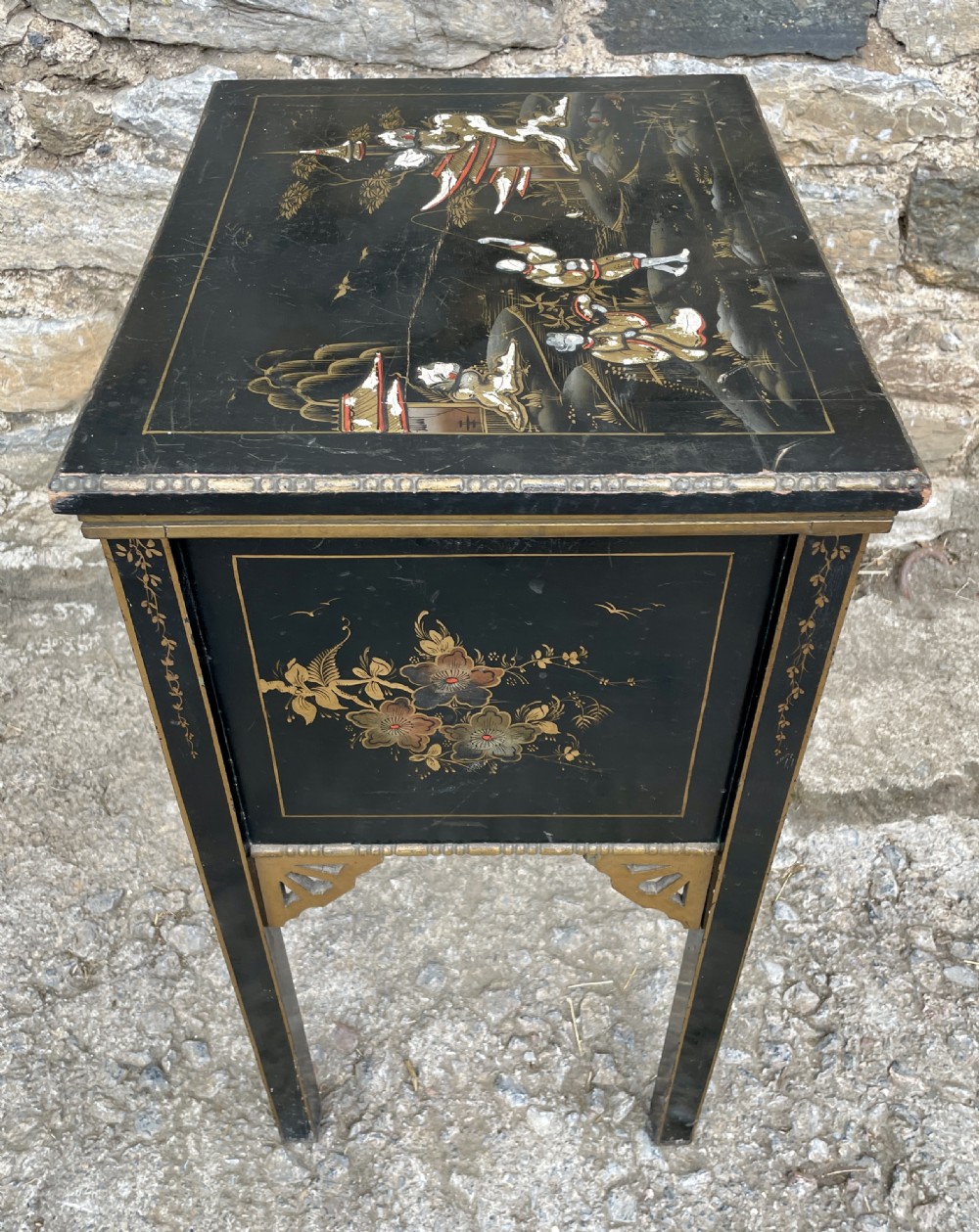 Victorian Chinoiserie Sewing Cabinet View XVIII