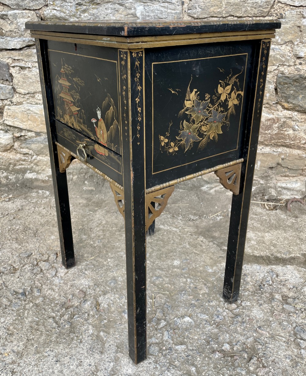 Victorian Chinoiserie Sewing Cabinet View XIX