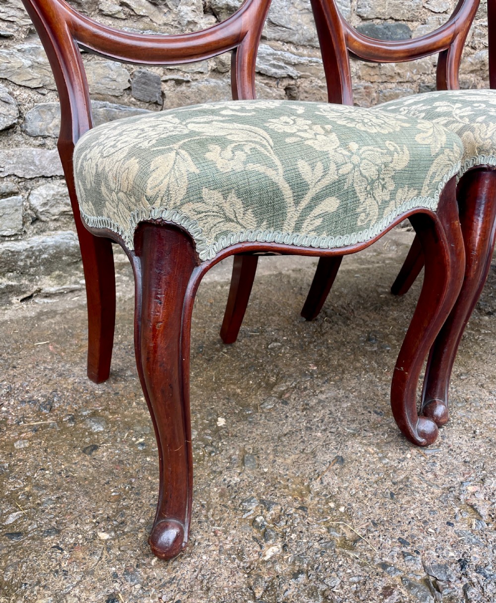 Set of 4 Victorian Mahogany Balloon Back Chairs View XV