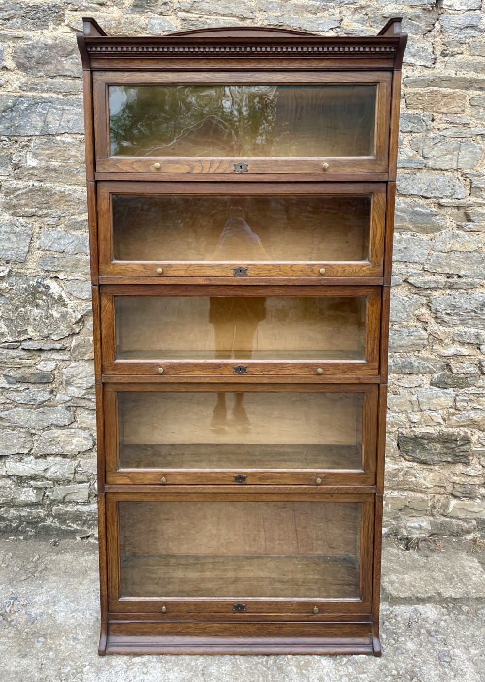 Antique Oak Lebus Stacking Bookcase