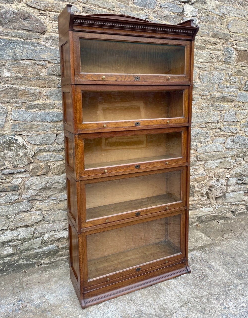 Antique Oak Lebus Stacking Bookcase View II