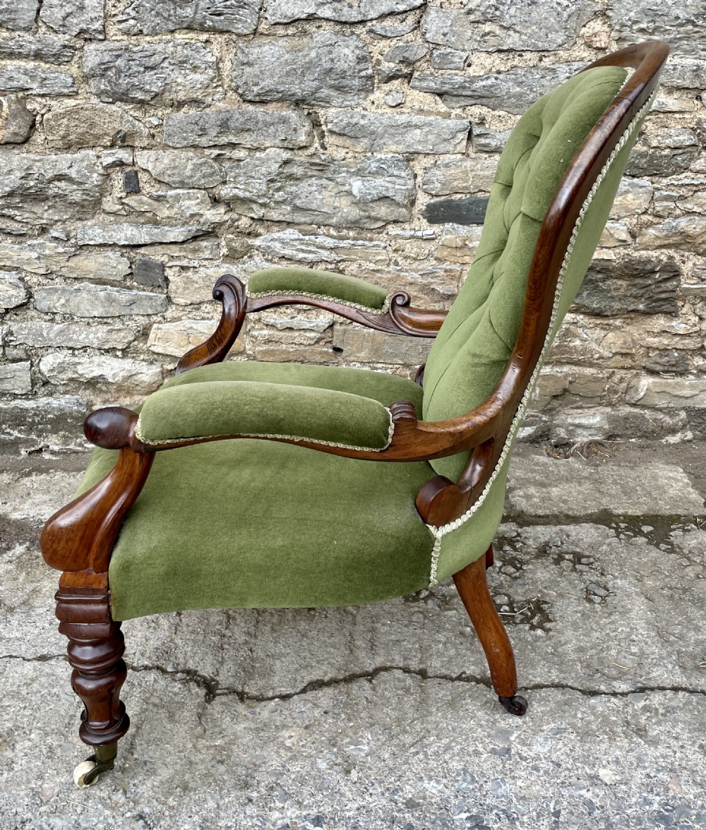 Victorian Rosewood Framed Armchair View IV