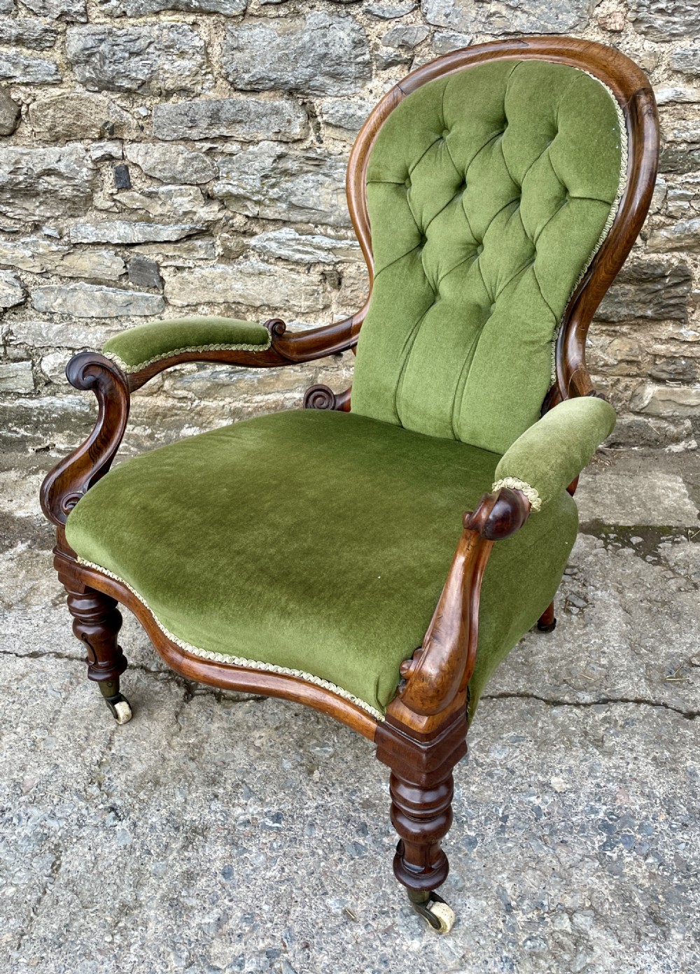 Victorian Rosewood Framed Armchair View V