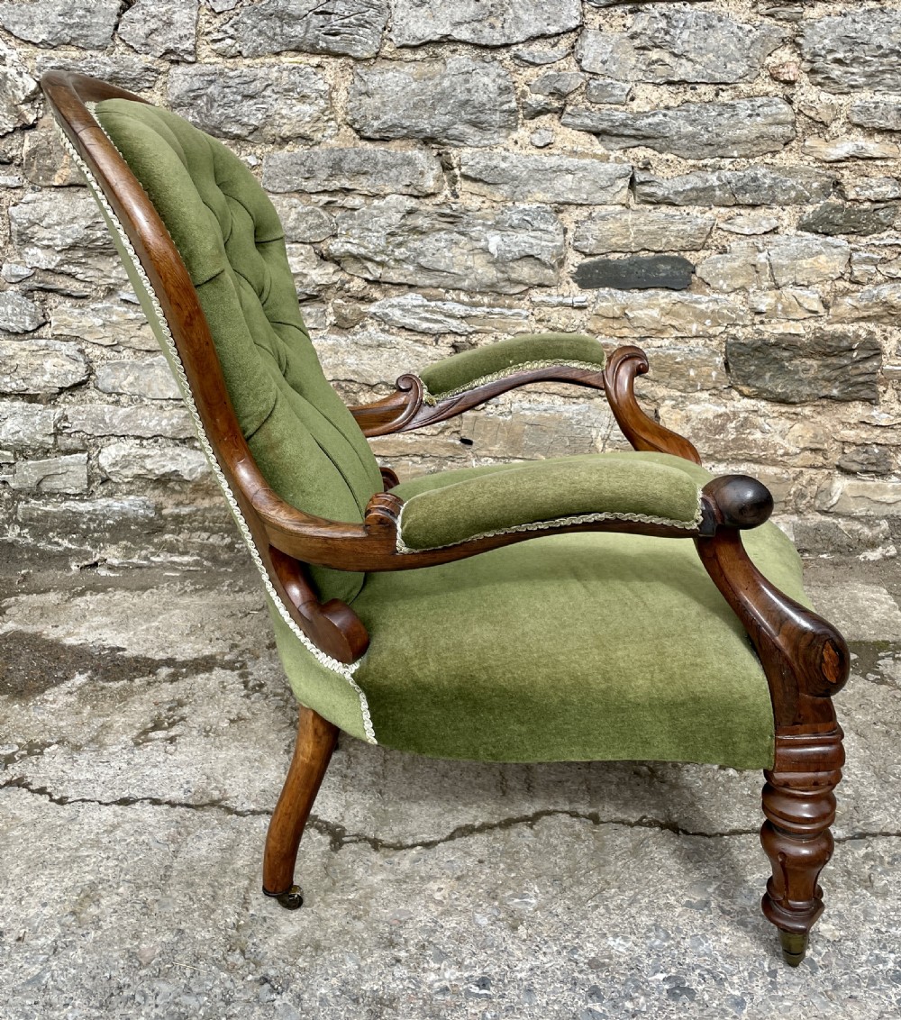 Victorian Rosewood Framed Armchair View X