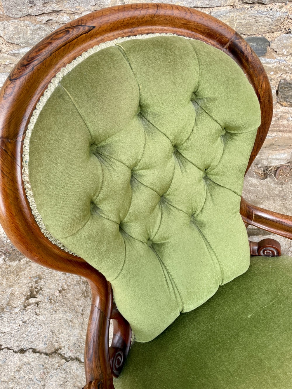 Victorian Rosewood Framed Armchair View XIV