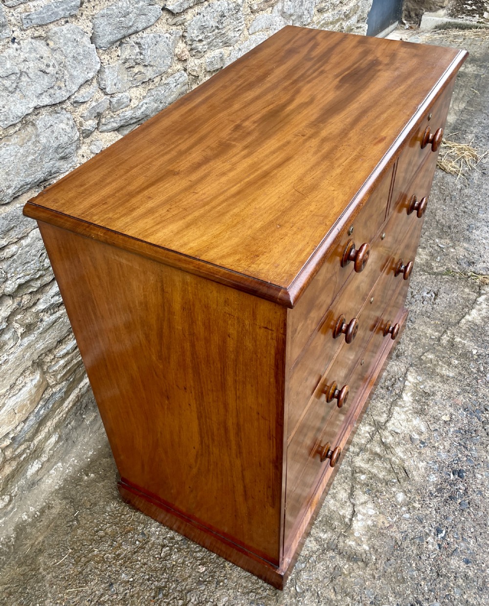 Victorian Flame Mahogany Chest of Drawers View VII