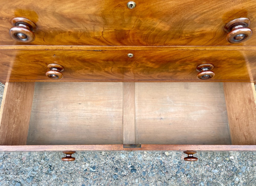 Victorian Flame Mahogany Chest of Drawers View XI