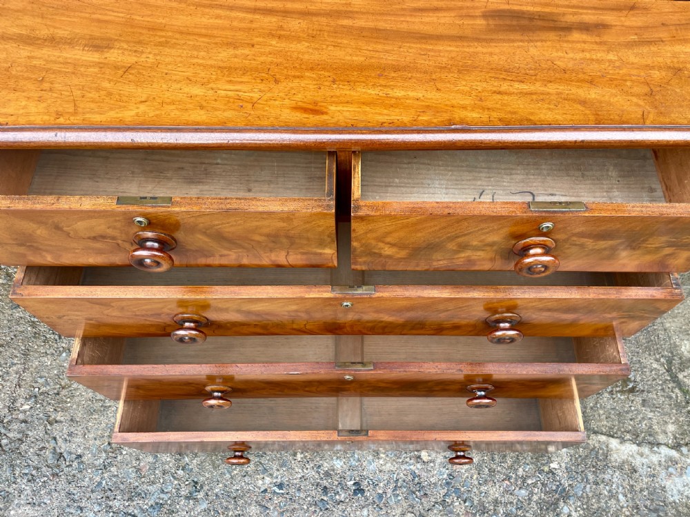 Victorian Flame Mahogany Chest of Drawers View XII