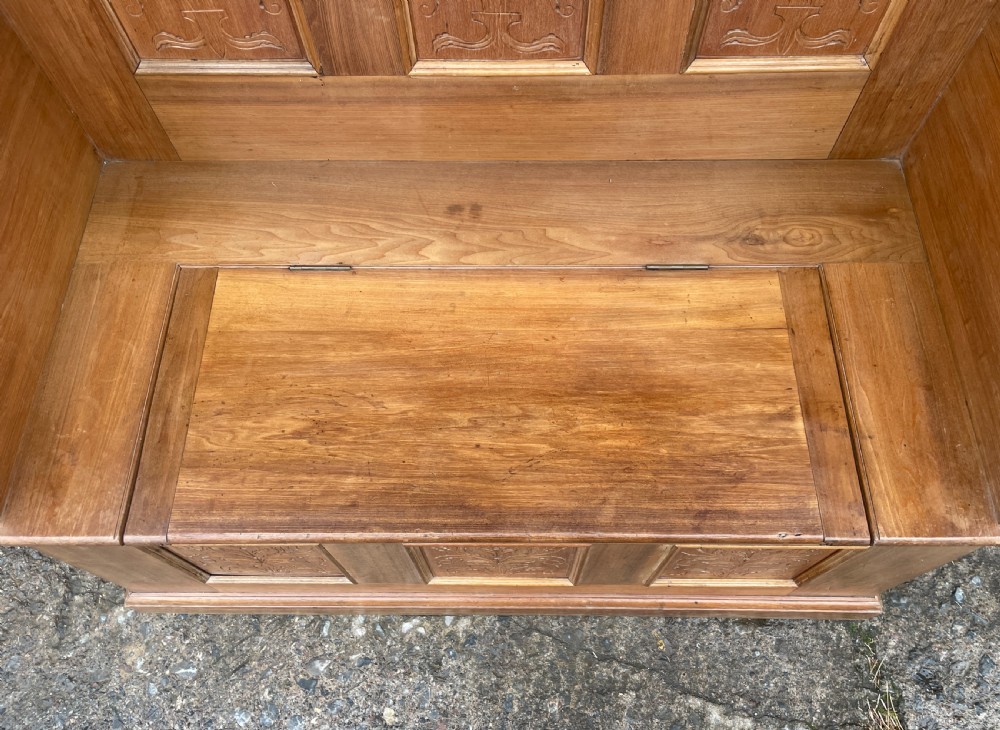 Antique Pine Box Settle View VIII