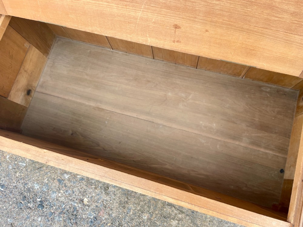 Antique Pine Box Settle View XI