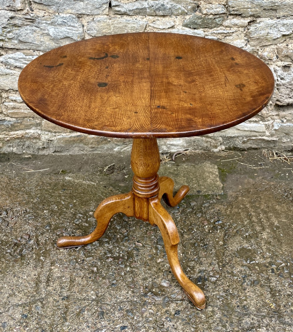 Georgian Oak Tilt Top Occasional Table