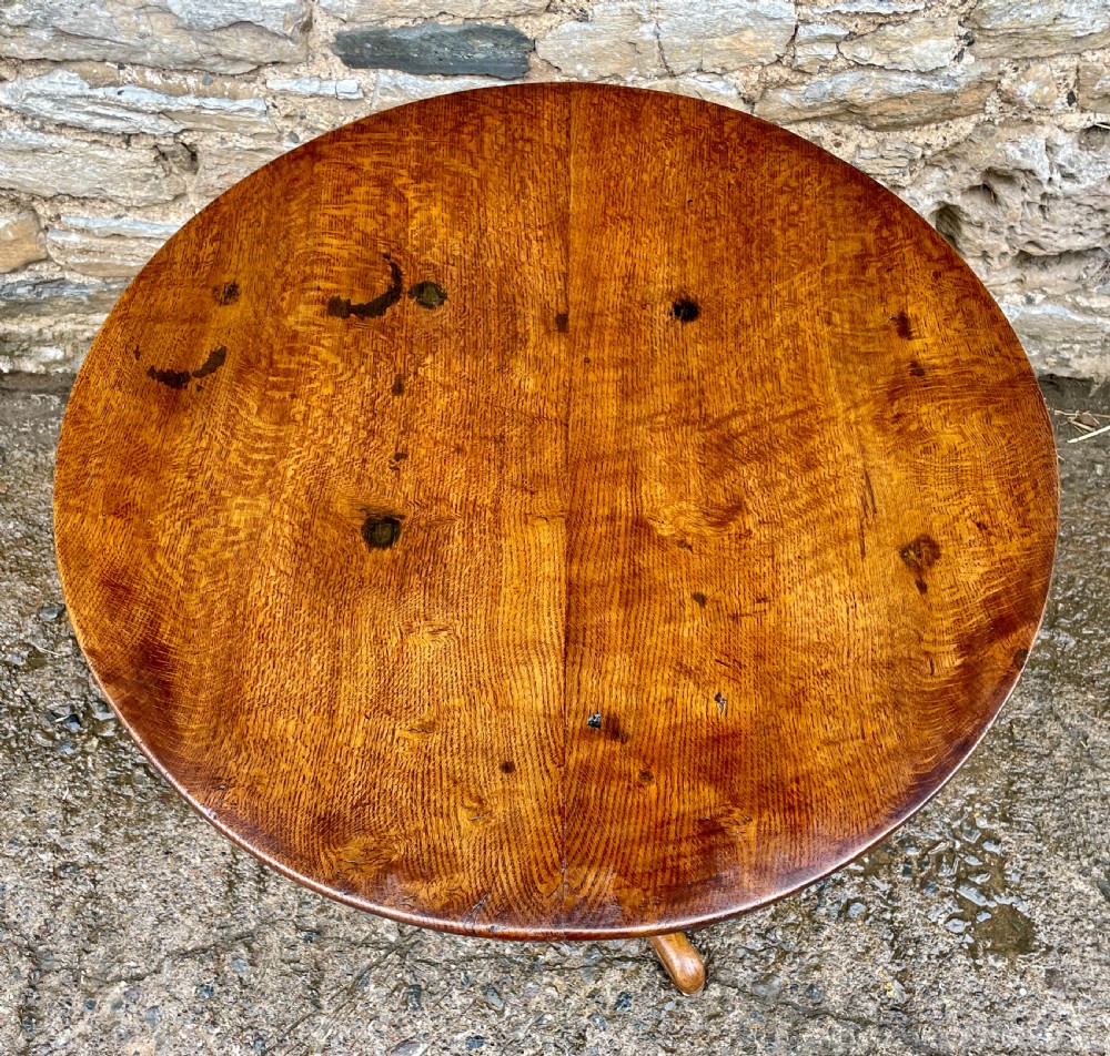 Georgian Oak Tilt Top Occasional Table View III
