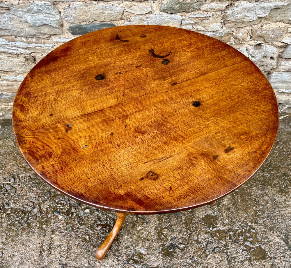 Georgian Oak Tilt Top Occasional Table View VI