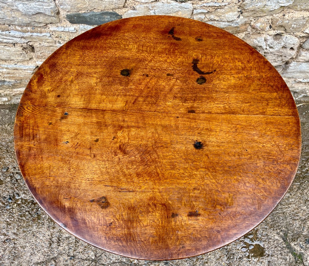 Georgian Oak Tilt Top Occasional Table View IX