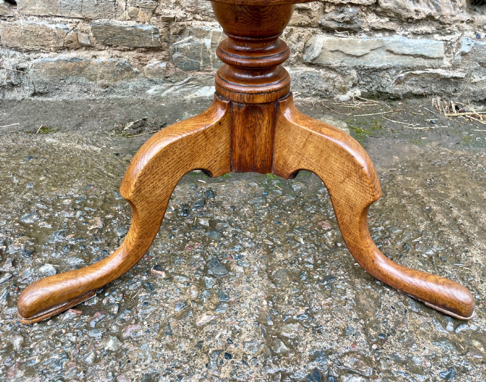 Georgian Oak Tilt Top Occasional Table View XII