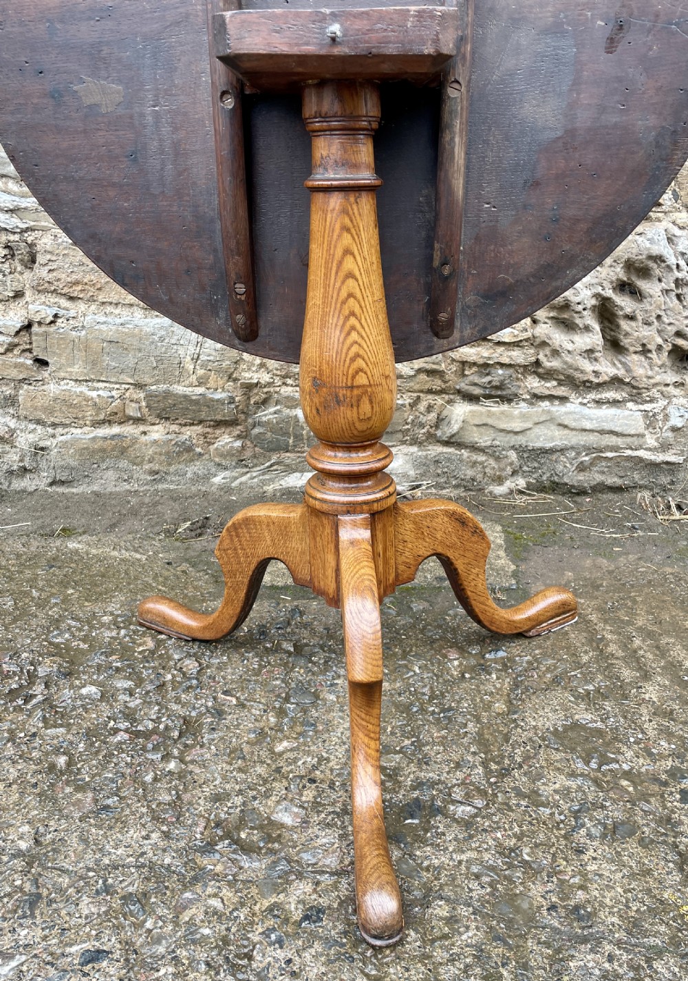 Georgian Oak Tilt Top Occasional Table View XVII