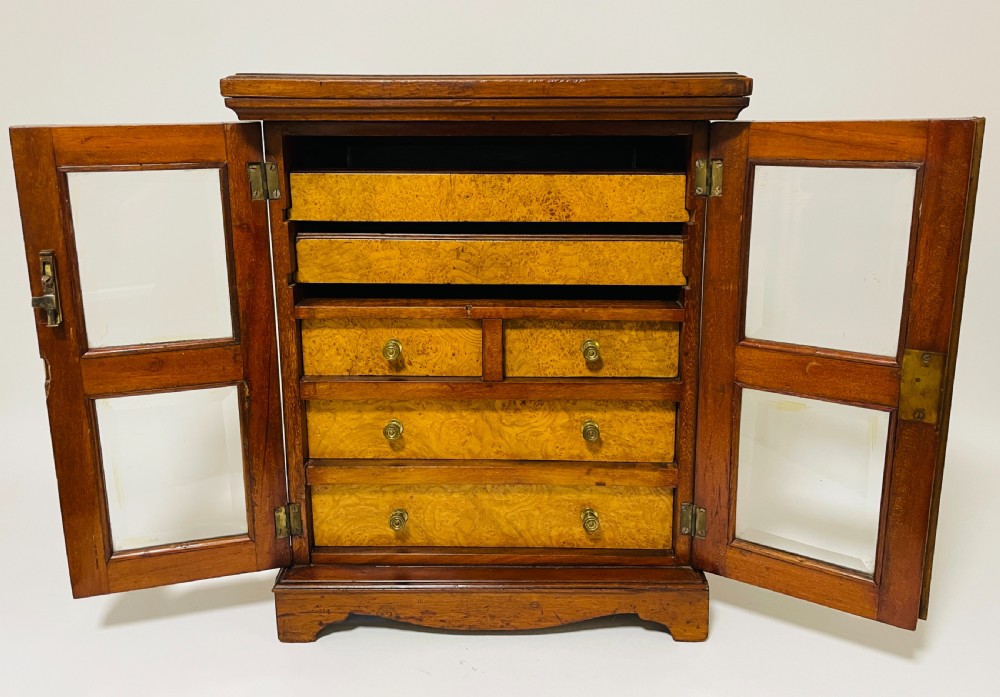 Antique Burr Walnut Table Cabinet View V