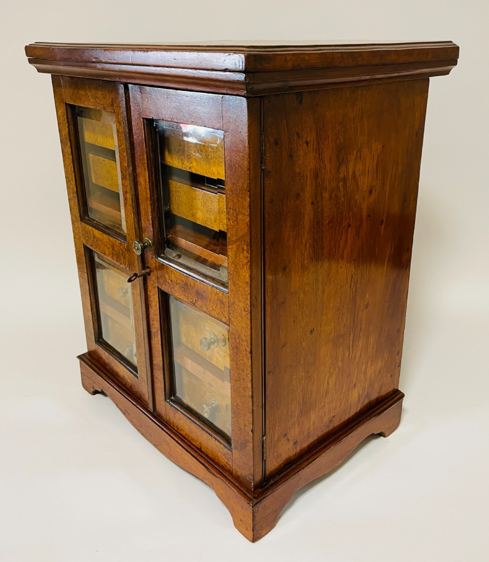 Antique Burr Walnut Table Cabinet View XII