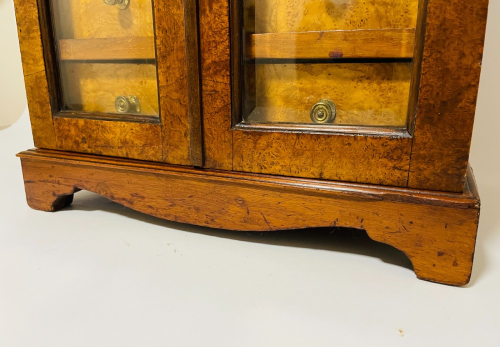Antique Burr Walnut Table Cabinet View XV
