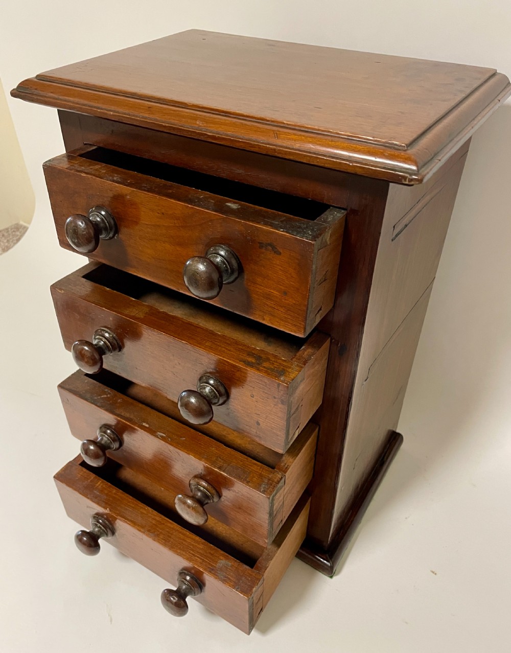 Victorian Miniature Mahogany Chest of Drawers View XI