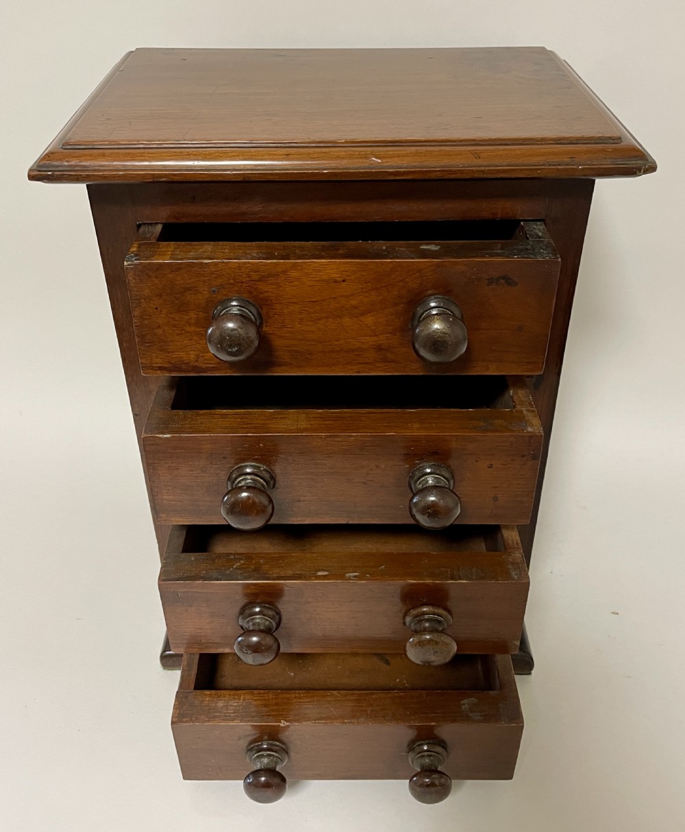 Victorian Miniature Mahogany Chest of Drawers View XIV