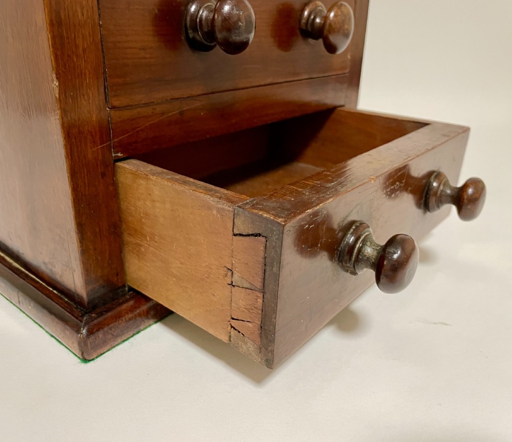 Victorian Miniature Mahogany Chest of Drawers View XVI