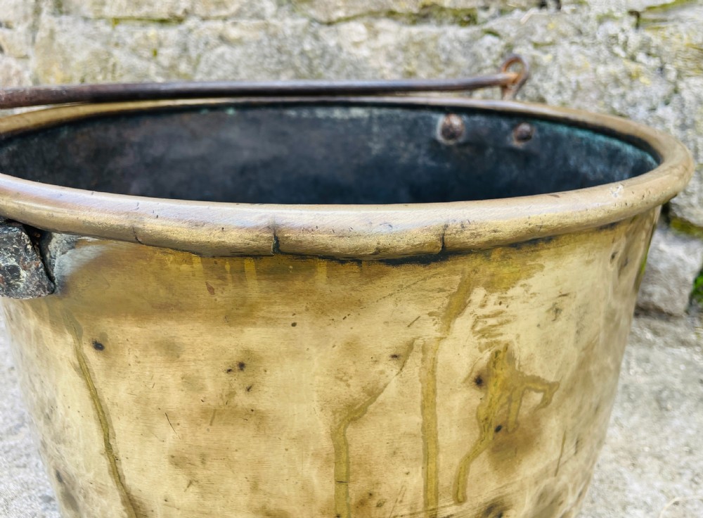 Large Antique Brass Cauldron View VII