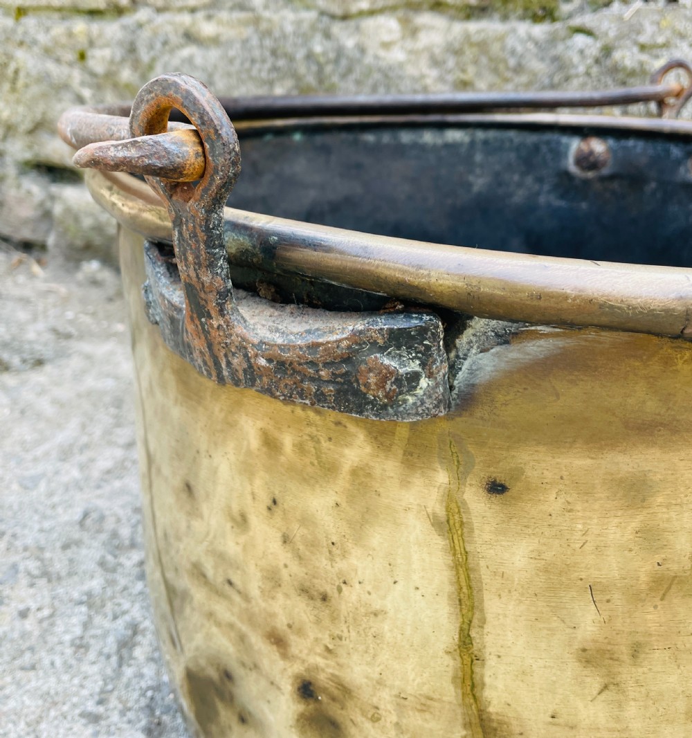 Large Antique Brass Cauldron View VIII